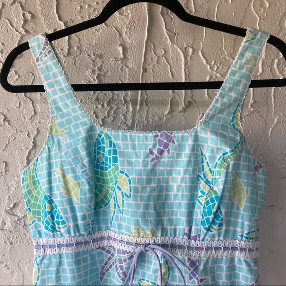 Lilly Pulitzer Dress Mosaic Fish Ocean 6 White Label - Picture 4 of 13